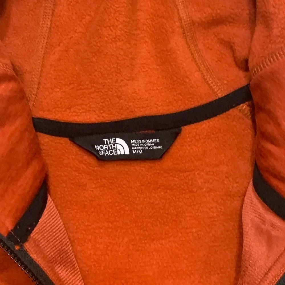 The North Face Men's Burnt Orange fleece Jacket